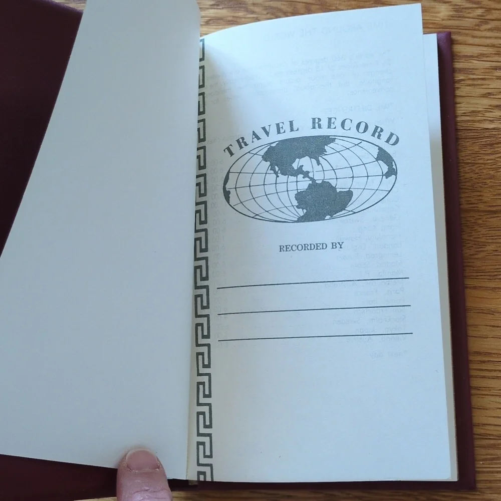 Travel Record vintage book journal American Greetings notes